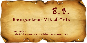 Baumgartner Viktória névjegykártya